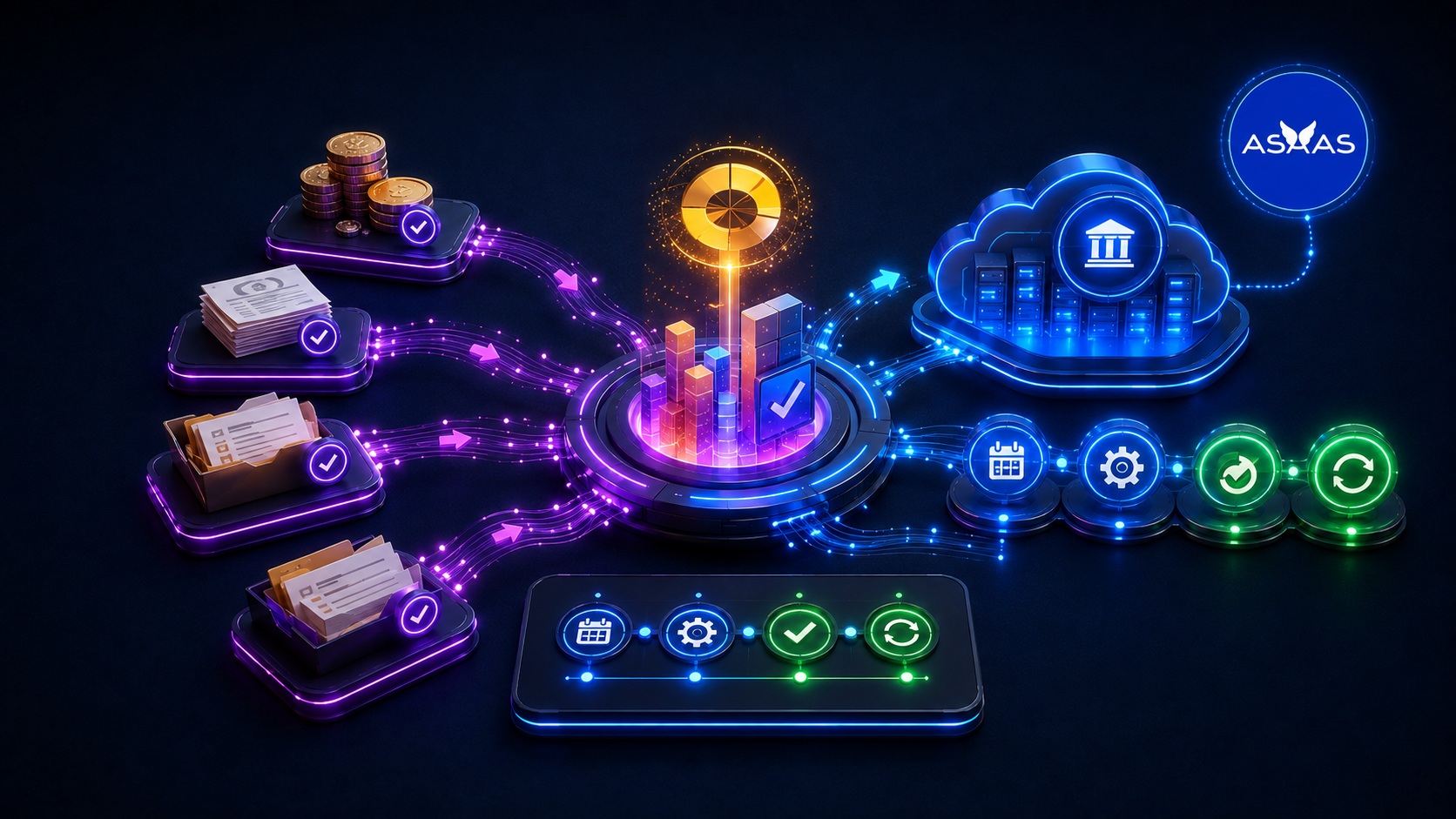 Ilustração da capacidade Integração Asaas no Prodigy